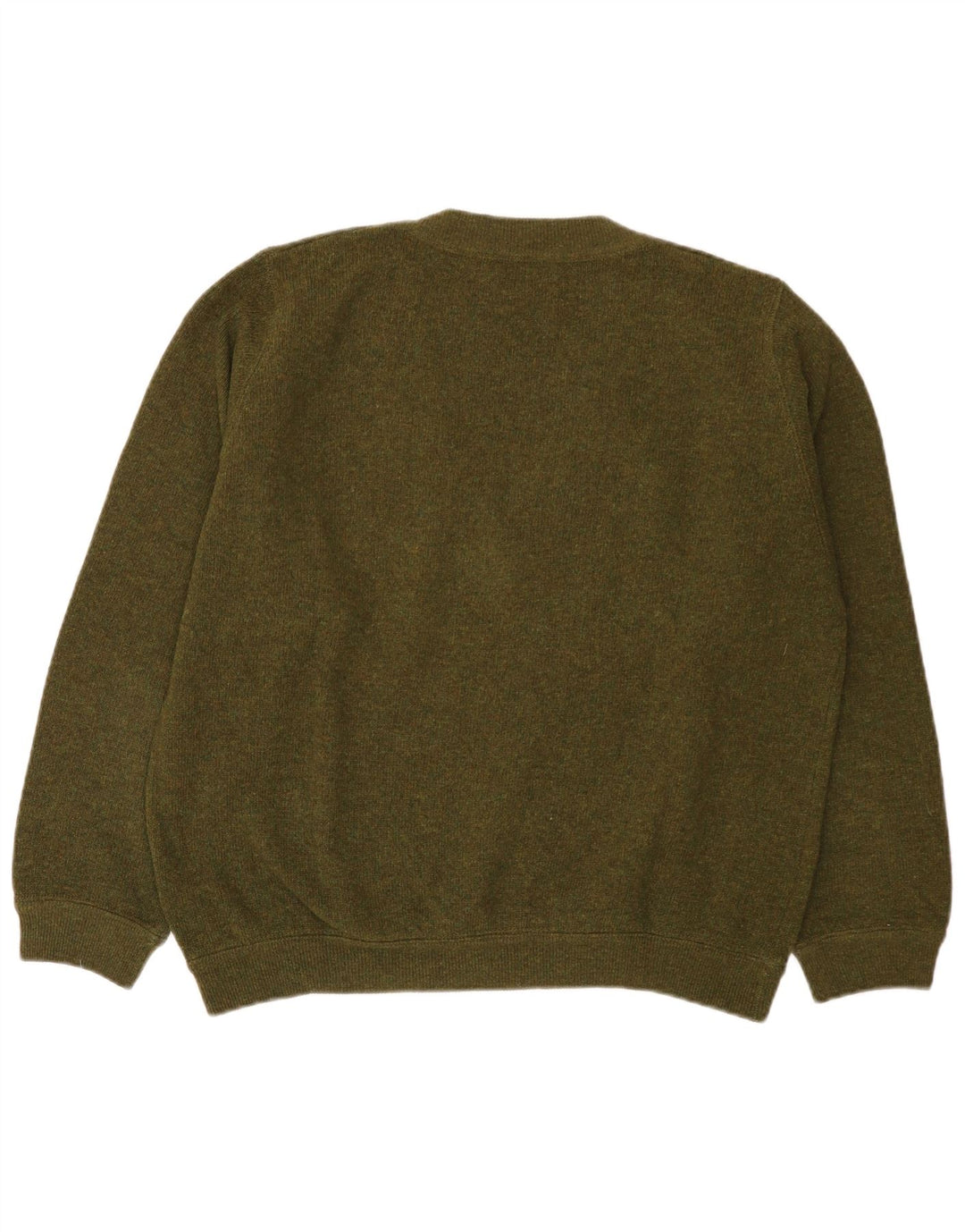 Sisley Herre V-hals sweater Medium Green Virgin Wool