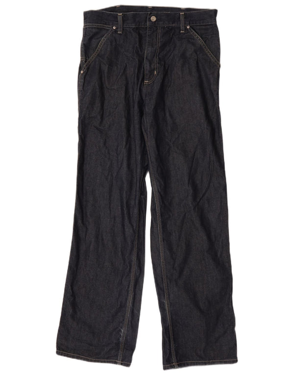 Carhartt Herre Cargo Straight Jeans W30 L32 Marineblå Bomuld