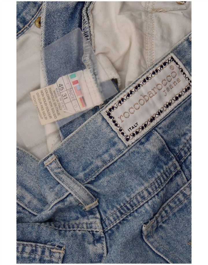 Roccobarocco Kvinder Højtaljede Tapered Jeans IT 45 Medium W31 L31 Blå