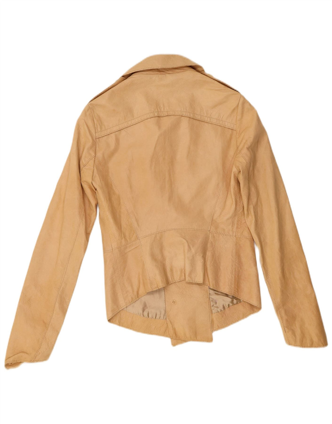 Vintage læderjakke til kvinder IT 42 Medium Beige Læder