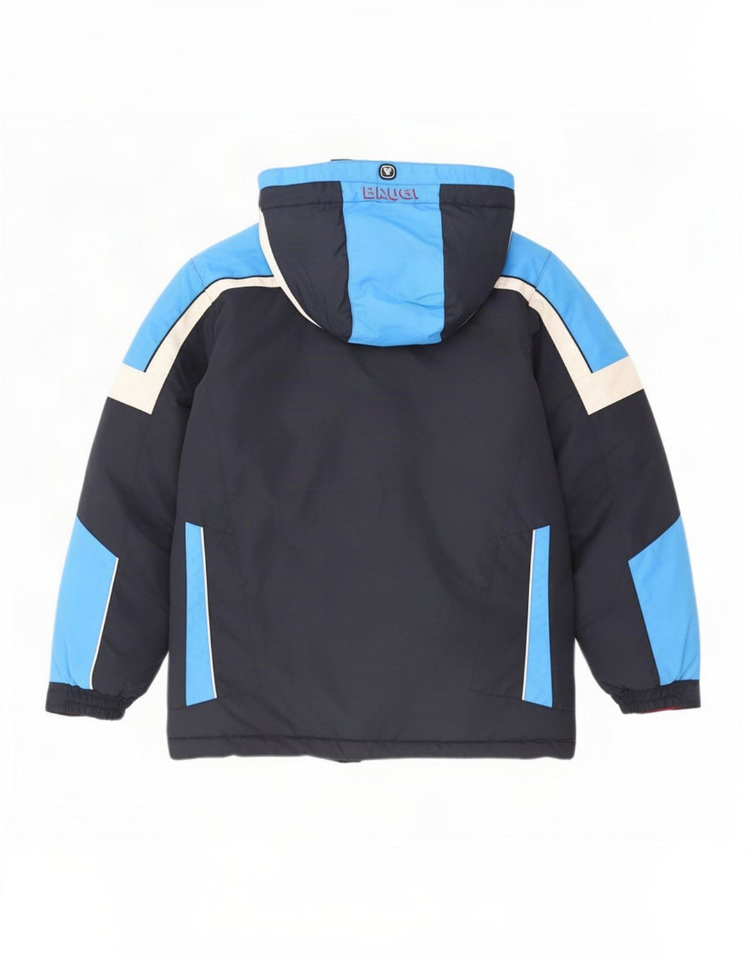 Brugi Skijakke med hætte til drenge 13-14 år Navy Blue Colourblock Polyamid