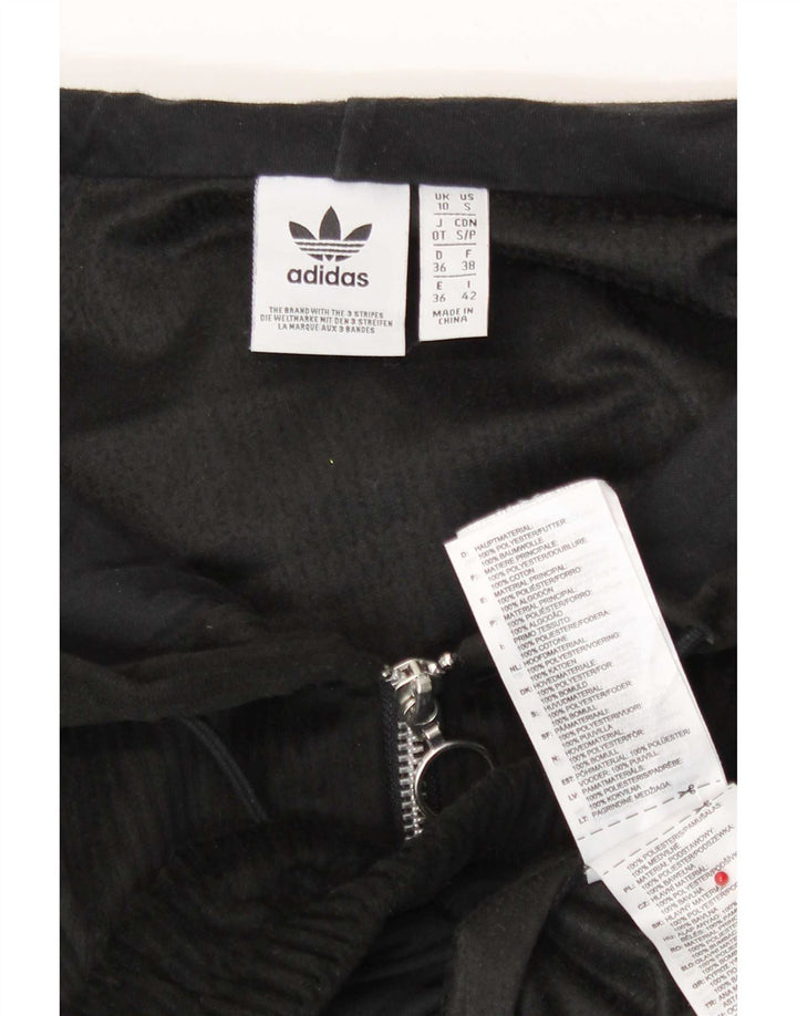 Adidas Womens Crop Oversized hættetrøje med lynlås UK 10 Small Black Polyester