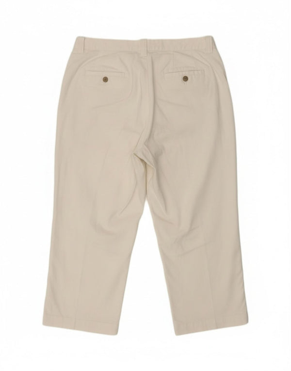 Lee, høj talje, løs pasform, bermuda-shorts til kvinder, US 16 XL W34, hvid bomuld