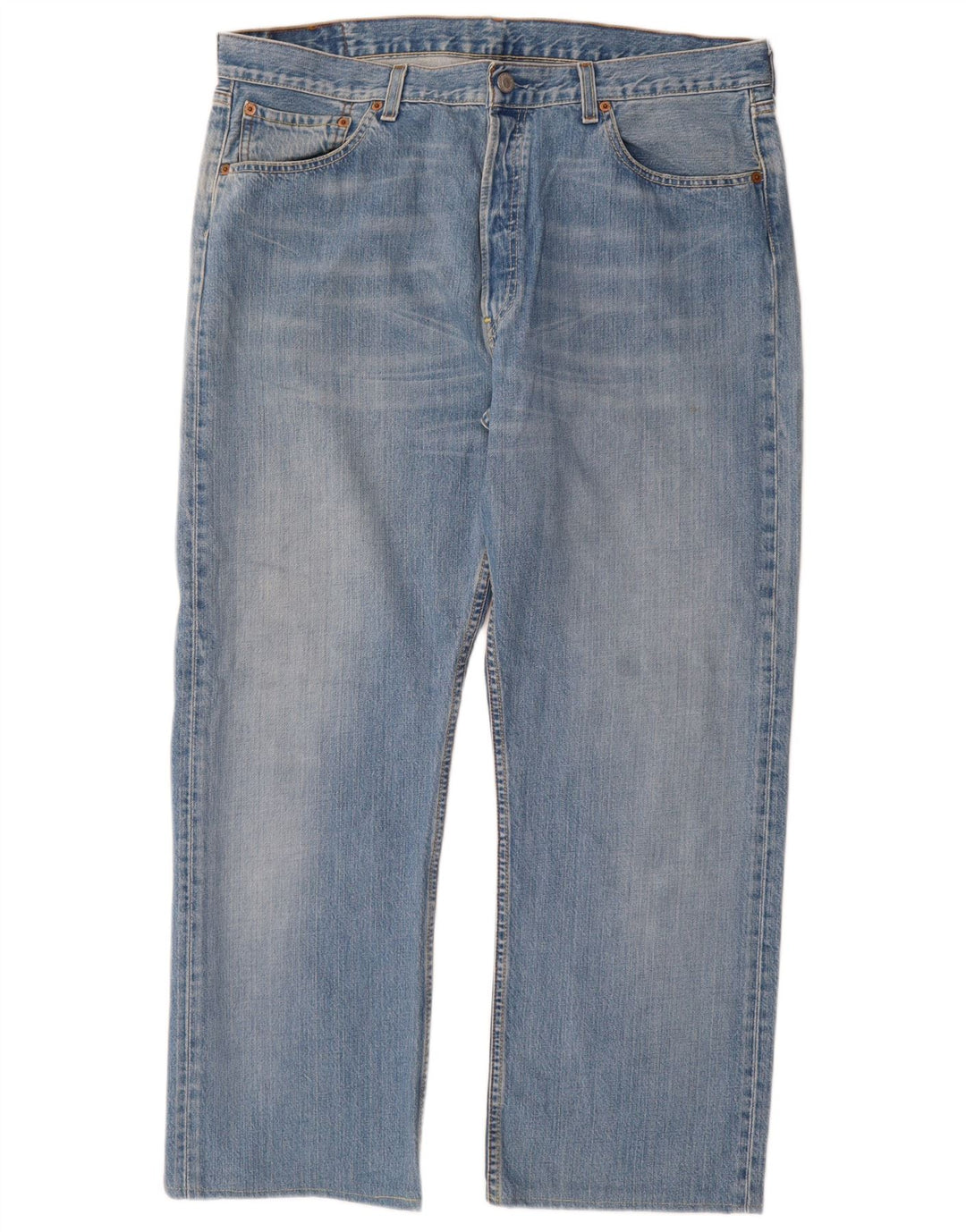 Levi's Herre 501 Straight Jeans W38 L28 Blå Bomuld
