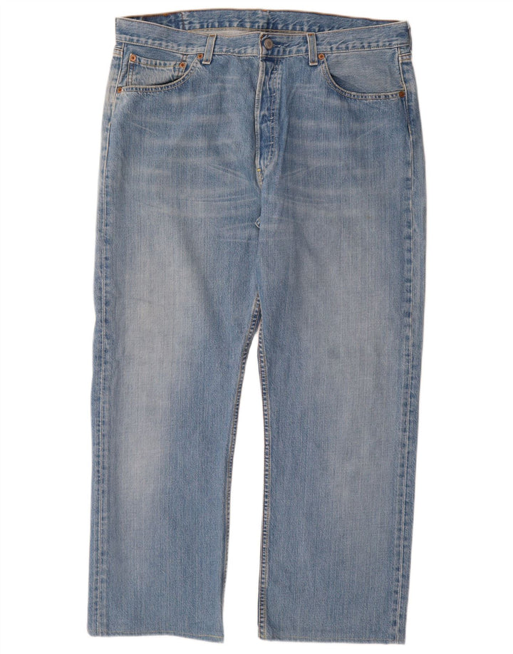 Levi's Herre 501 Straight Jeans W38 L28 Blå Bomuld