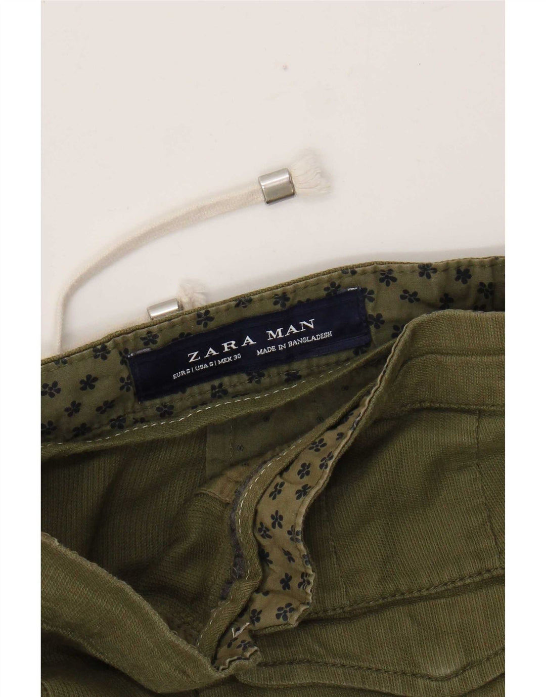 Zara Herre Chino Shorts Små W30 Grøn