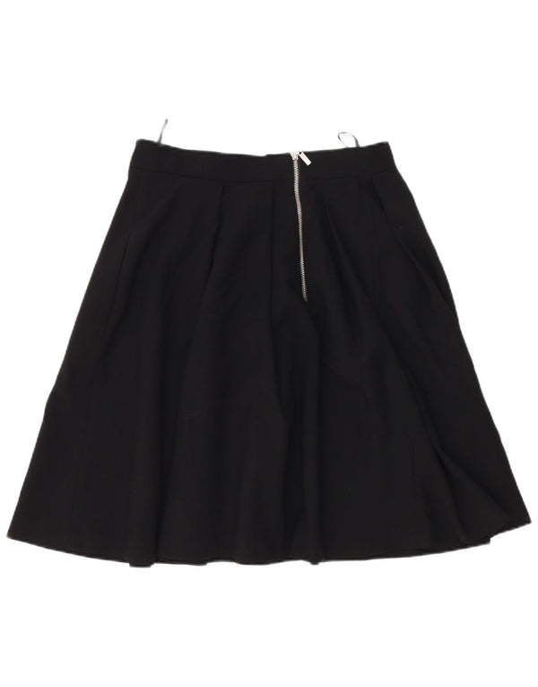 French Connection Kvinder plisseret A-line nederdel UK 12 Medium W28 Sort