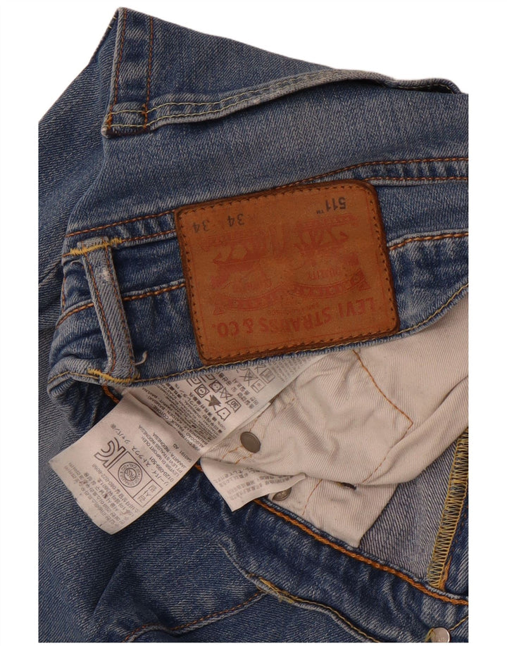 Levi's Herre 511 Slim Jeans W34 L29 Blå Bomuld