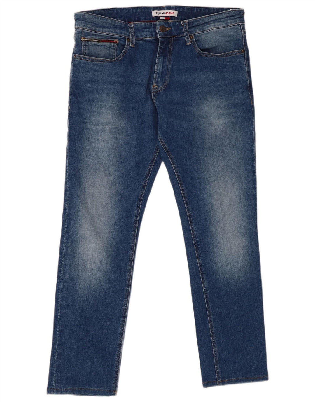 TOMMY HILFIGER Herre Scanton Slim Jeans W34 L27 Blå Bomuld