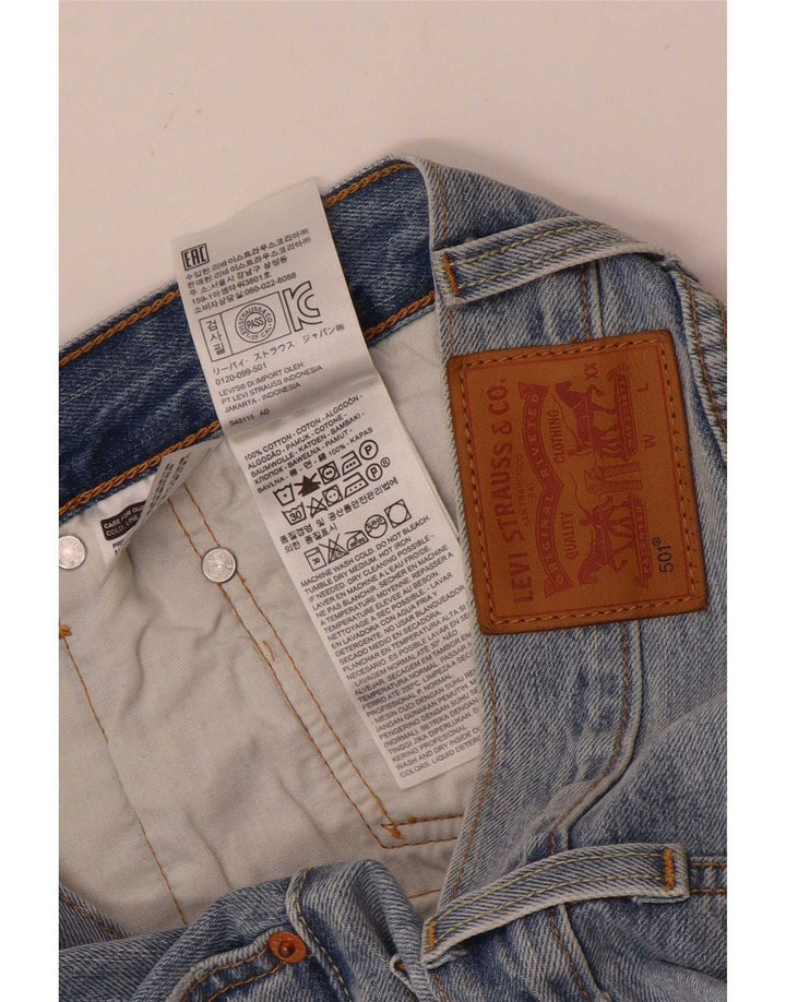 Levi's Womens 501 Distressed Denim Shorts W31 Medium Blue Bomuld