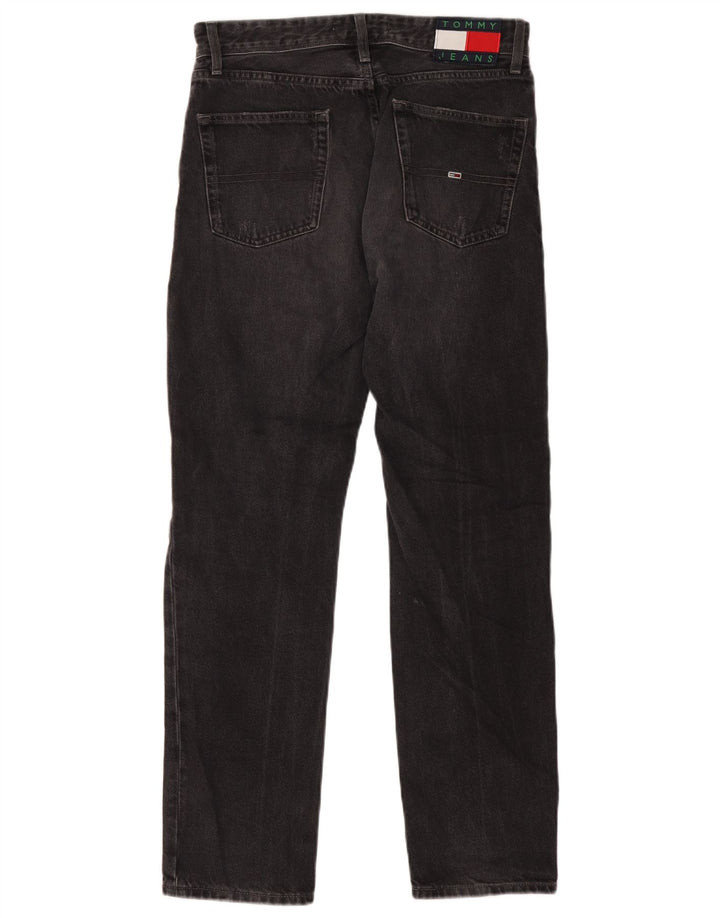 Tommy Hilfiger Herre Distressed Straight Jeans W29 L32 Sort Bomuld