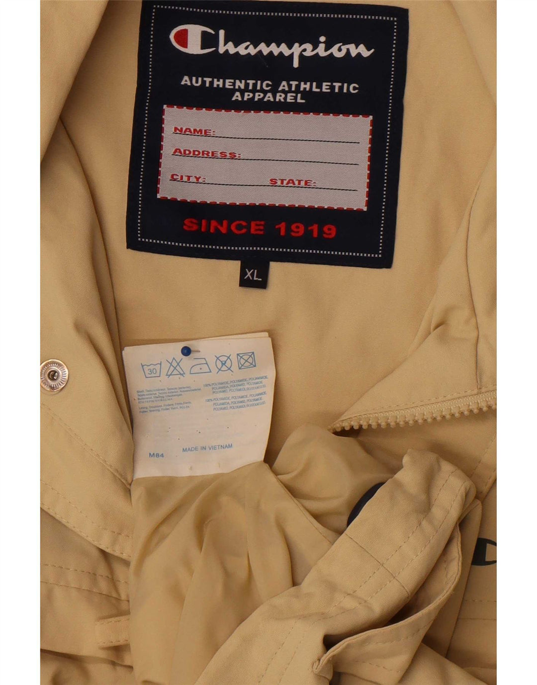 Champion Herre Utility Jacket UK 42 XL Beige Polyamid