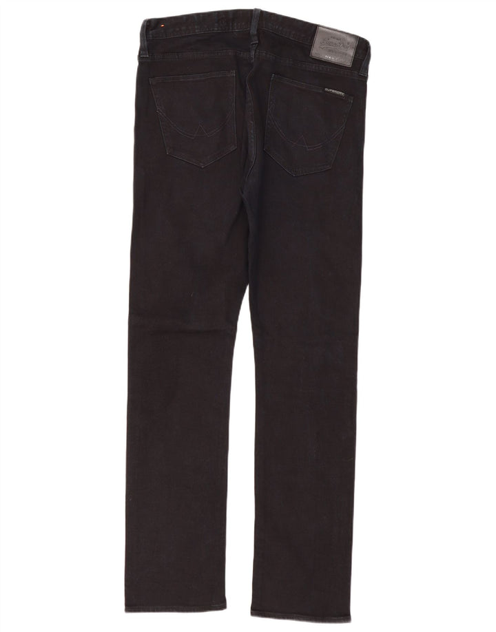 Superdry Herre Corporal Slim Jeans W34 L32 sort bomuld