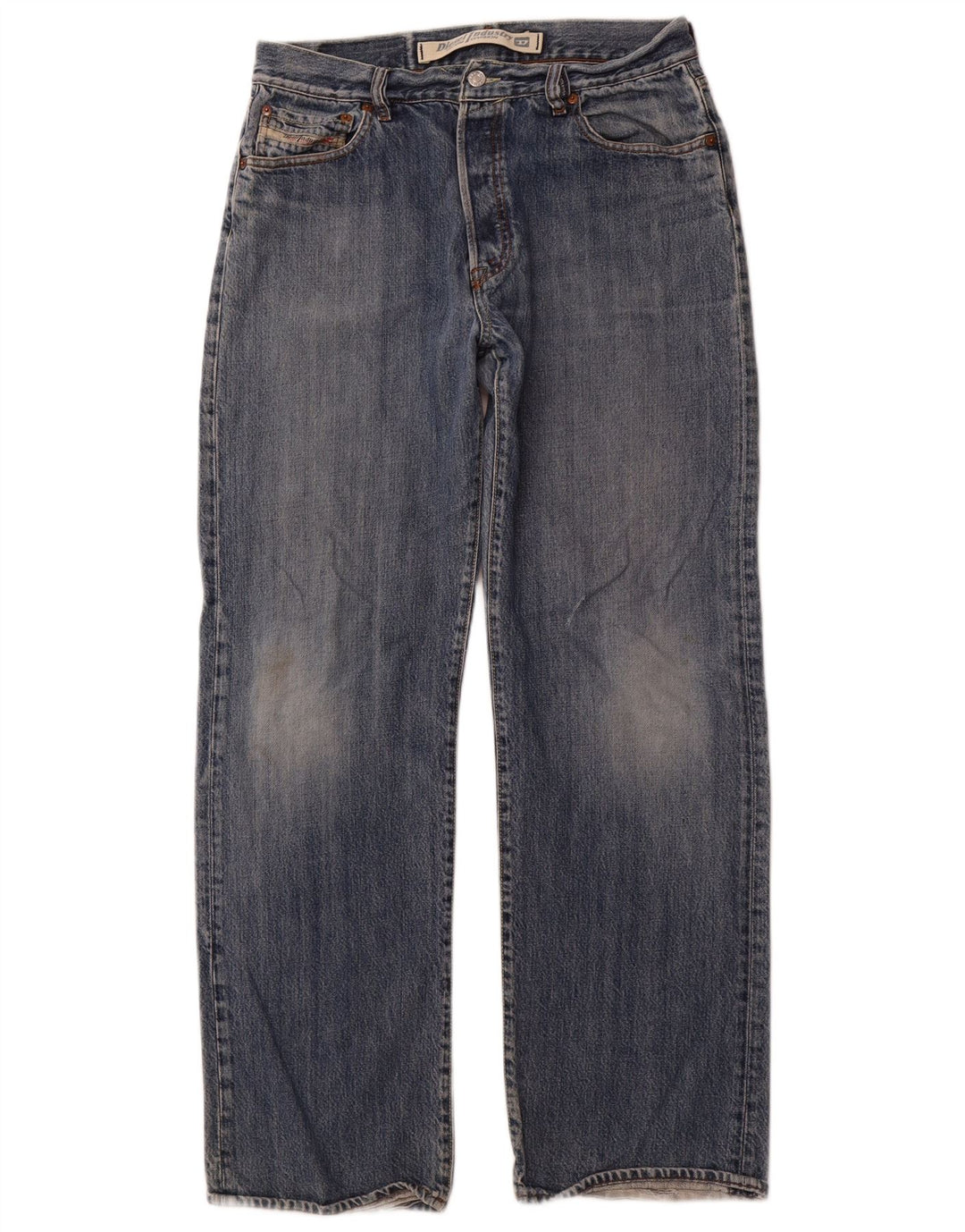 DIESEL Straight Jeans til mænd W34 L31 Blå Bomuld