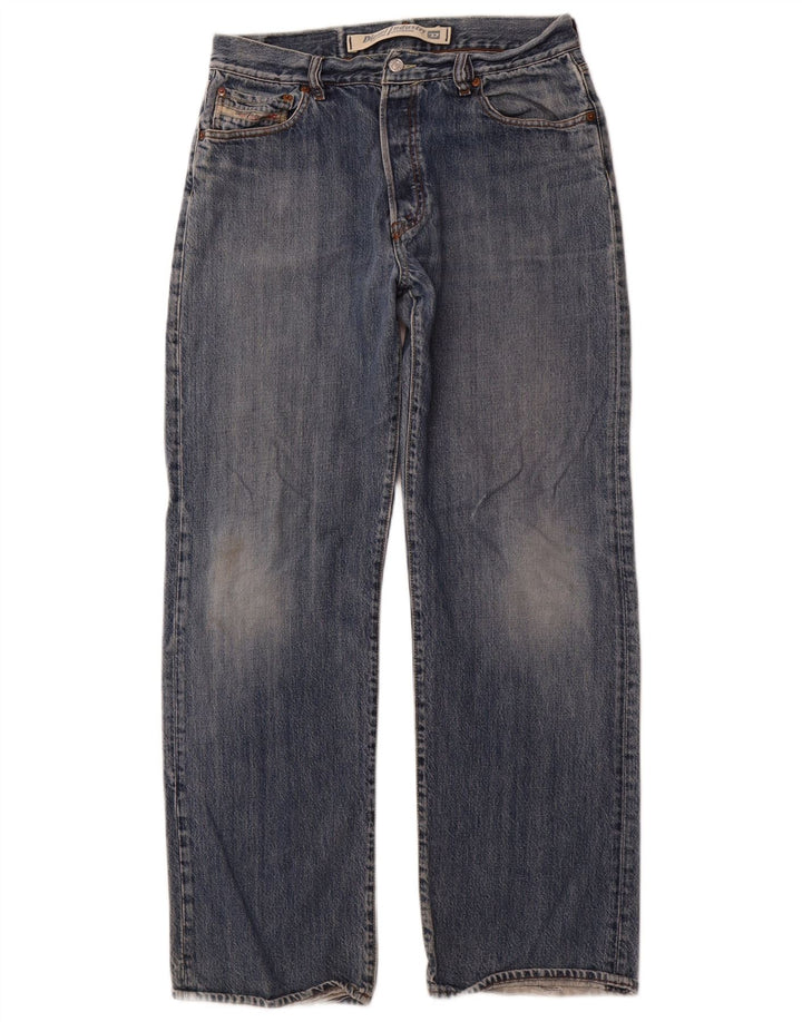 DIESEL Straight Jeans til mænd W34 L31 Blå Bomuld