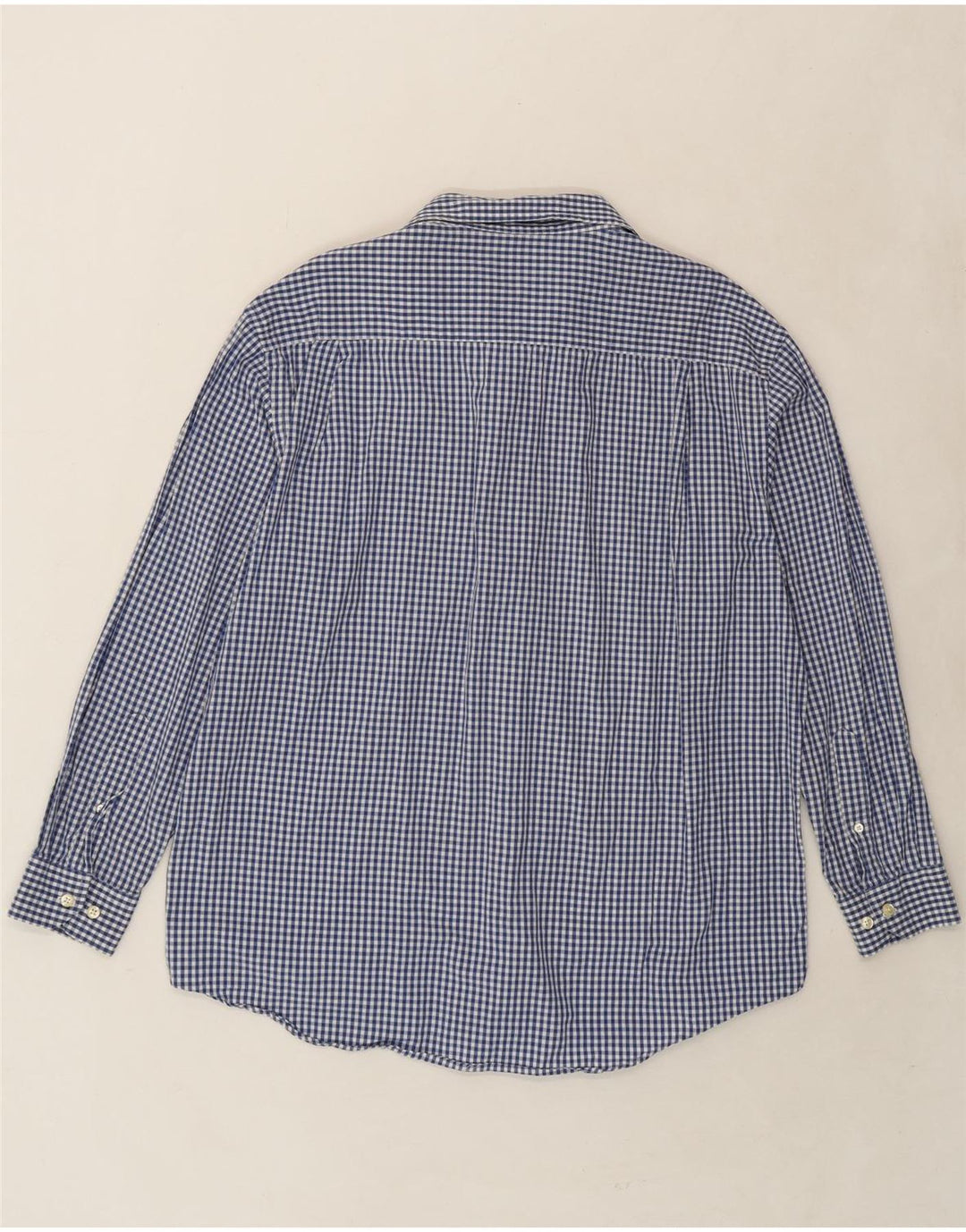 NAUTICA Mens Shirt Size 16 1/2 Large Blue Gingham Cotton Vintage Nautica and Second-Hand Nautica from Messina Hembry 