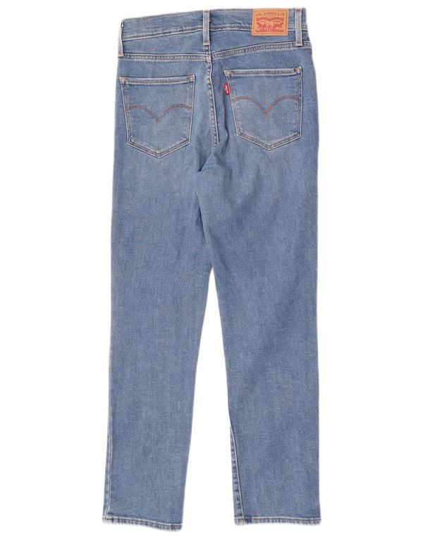 Levi's Womens 724 Crop Højtaljede lige jeans W26 L27 blå bomuld