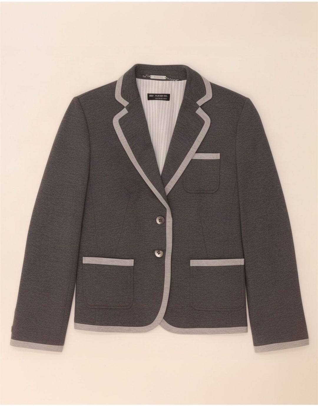 Marks & Spencer Dame Autograph 2 Button Blazer Jacket UK 14 Large Grå