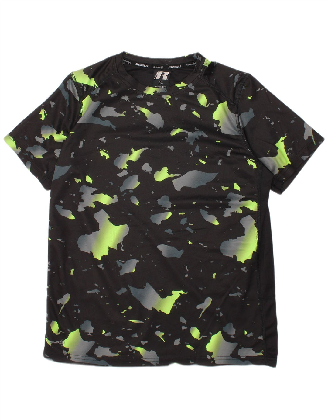 RUSSELL ATHLETIC Drenge Dri-Power T-Shirt Top 15-16 år 2XL Sort