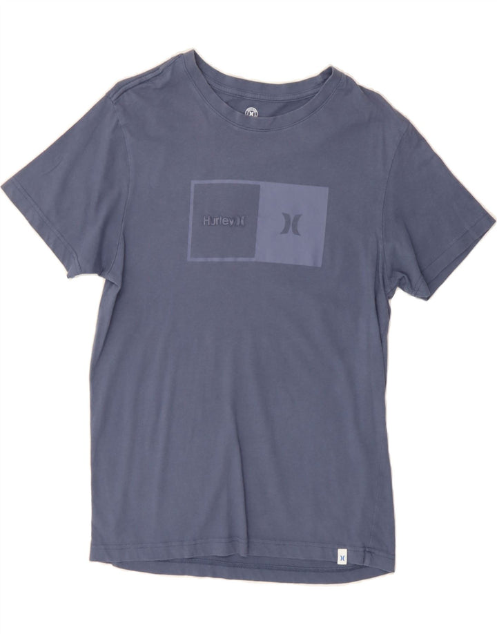 HURLEY Mens Graphic T-Shirt Top Small Navy Blue Cotton Vintage Hurley and Second-Hand Hurley from Messina Hembry 