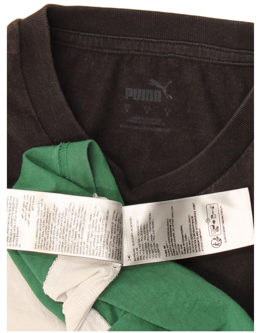 Puma Herre T-shirt Top Lille flerfarvet Colourblock Bomuld
