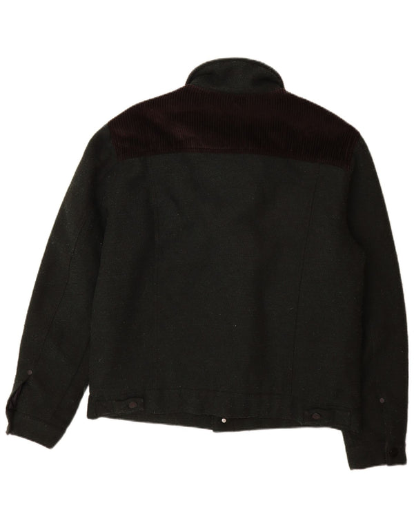 Wrangler Herre Utility Jacket UK 40 Large Green Colourblock Polyester