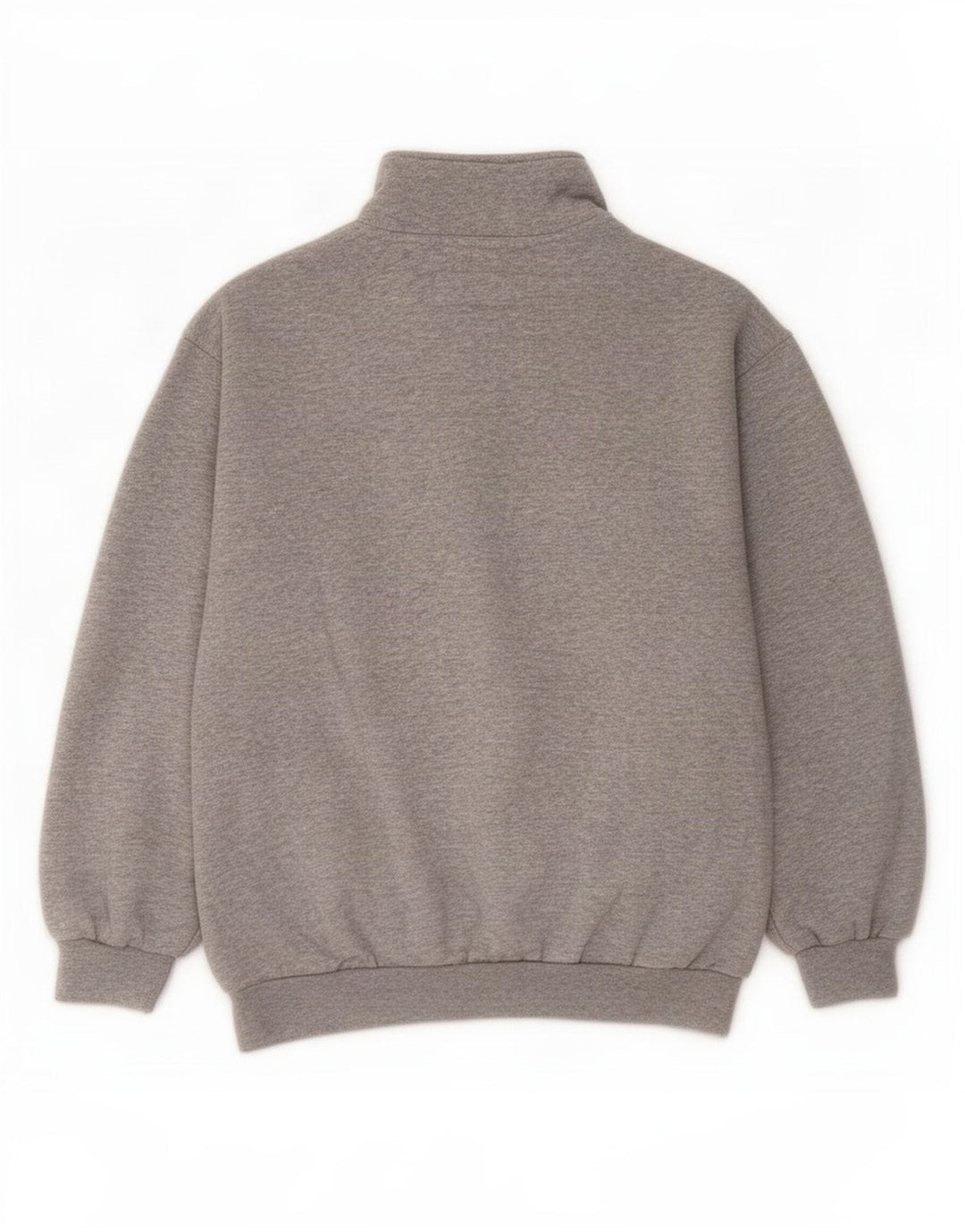 Diadora Herre grafisk sweatshirt med lynlåshals lille grå bomuld