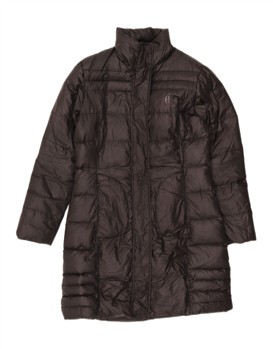 CONTE OF FLORENCE Womens Padded Coat IT 44 Medium Black Polyester