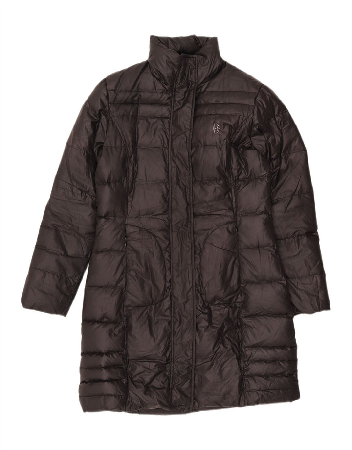 CONTE OF FLORENCE Womens Padded Coat IT 44 Medium Black Polyester