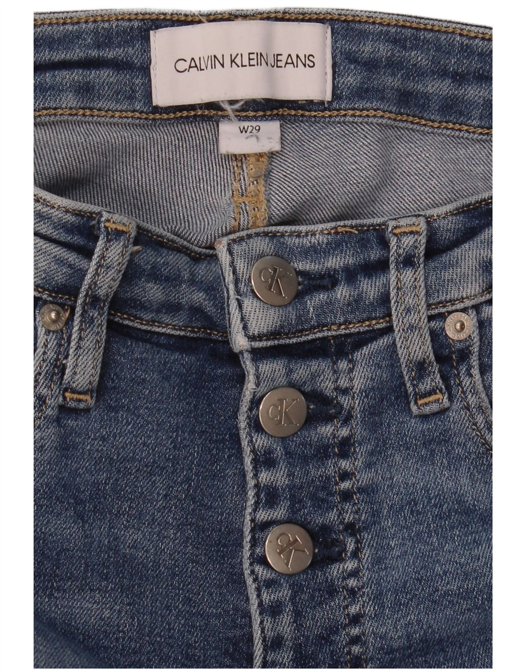 CALVIN KLEIN Dame Skinny Jeans W29 L28 Blå