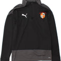 PUMA Mens Zip Neck Pullover Tracksuit Top Small Black Colourblock Vintage Puma and Second-Hand Puma from Messina Hembry 