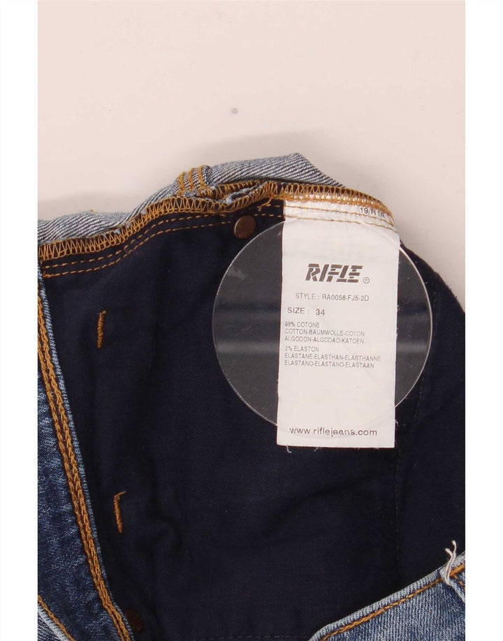 Rifle Herre Straight Jeans W32 L30 Blå Bomuld