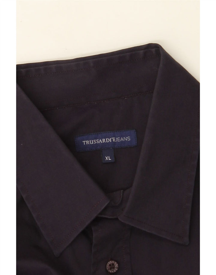 TRUSSARDI JEANS Herreskjorte XL Lilla