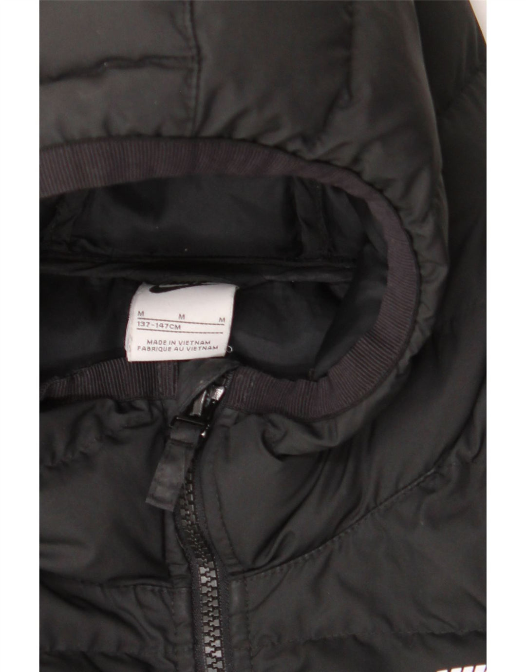 NIKE Polstret hættejakke til drenge 10-11 år Medium sort polyester
