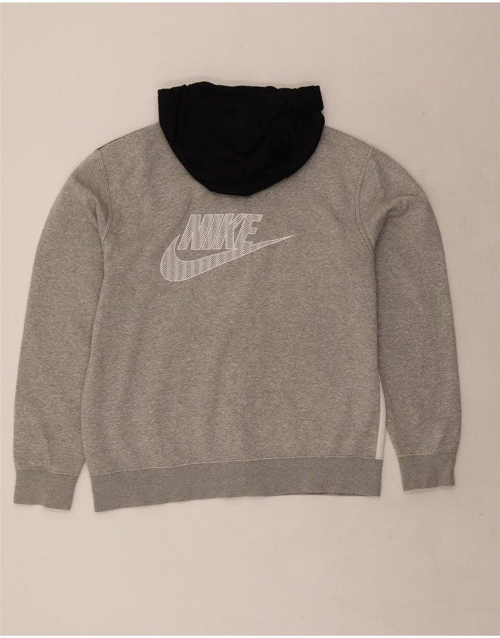 Nike hættetrøje med lynlås til mænd mellemgrå Colourblock Bomuld