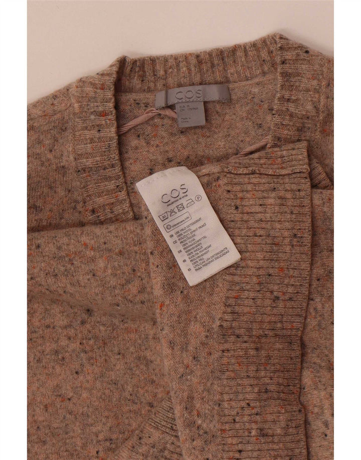 Cos Dame Cardigan Sweater UK 14 Medium Brown Wool