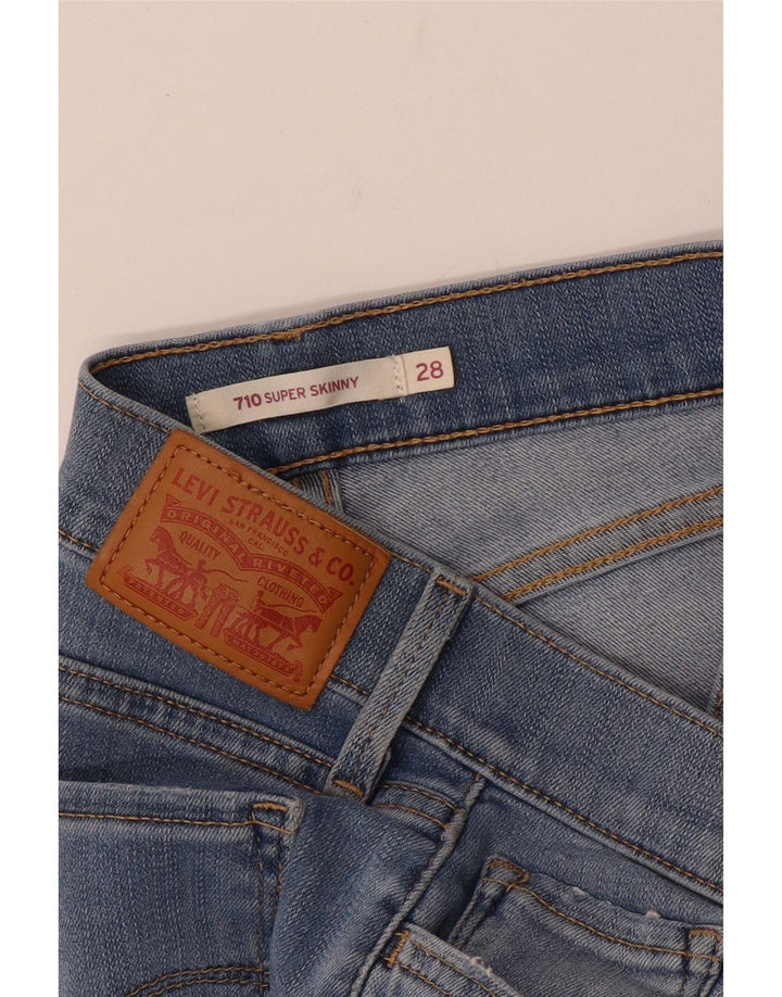Levi's Dame 710 Super Skinny Jeans W28 L28 Blå