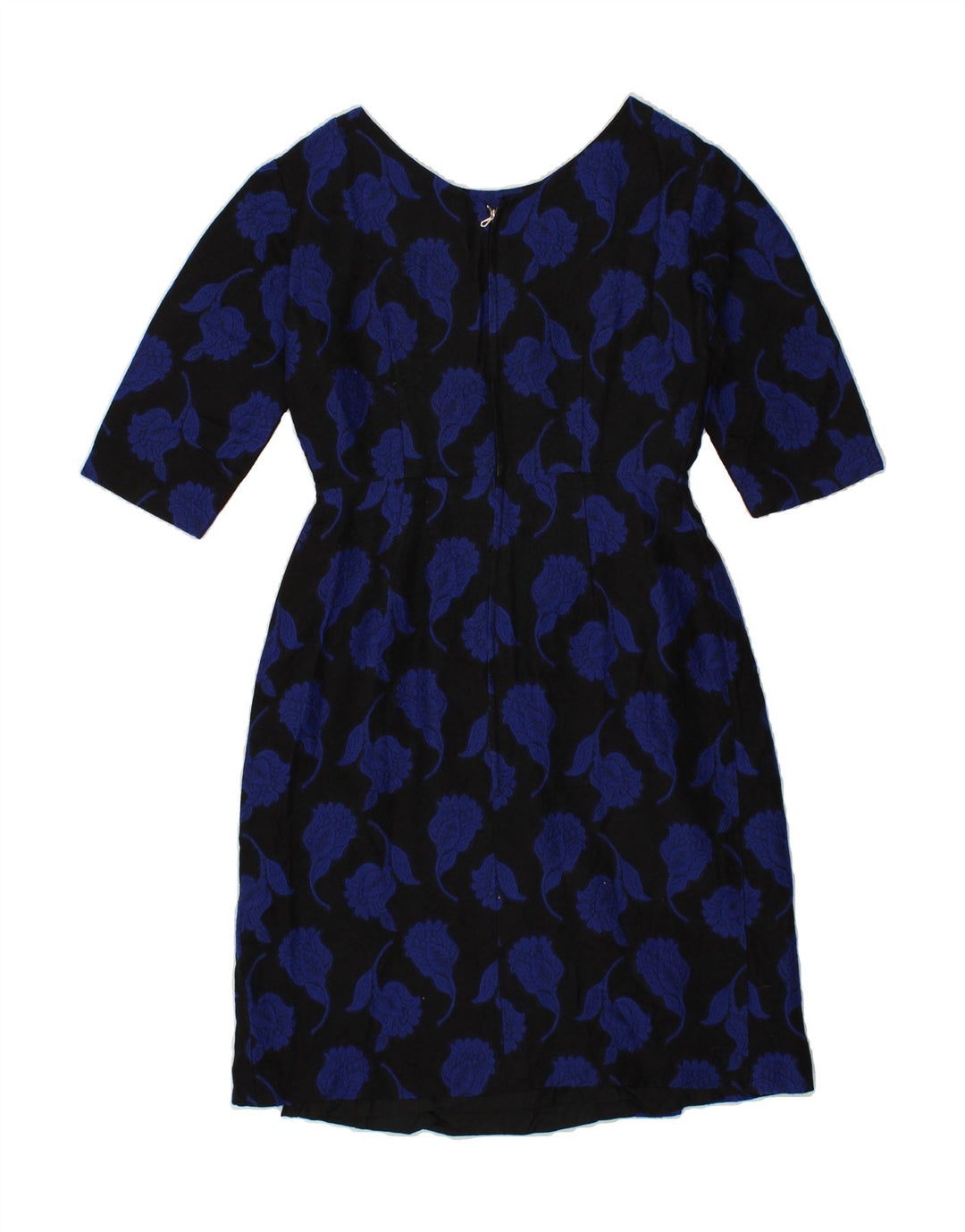 VINTAGE Womens A-Line Dress IT 40 Small Black Floral Vintage Vintage and Second-Hand Vintage from Messina Hembry 