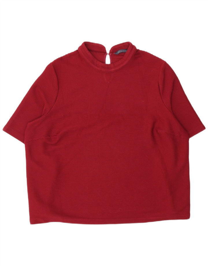 Marks & Spencer Damebluse Top UK 20 2XL Burgundy Polyester