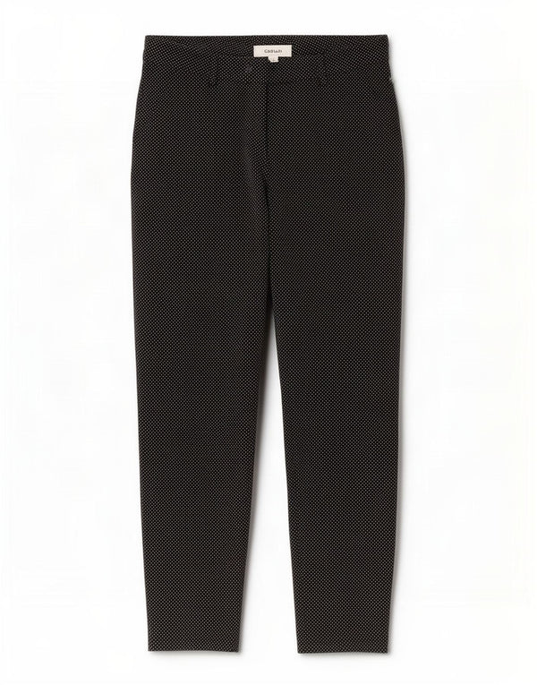 Zara Womens Slim Suit Trousers EU 34 2XS W24 L25 Black Spotted Polyester