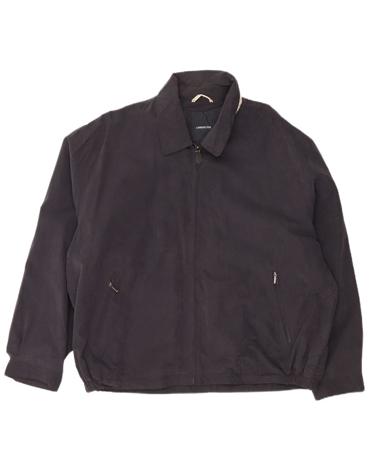 LONDON FOG Bomberjakke til mænd UK 44 2XL Navy Blue Polyester
