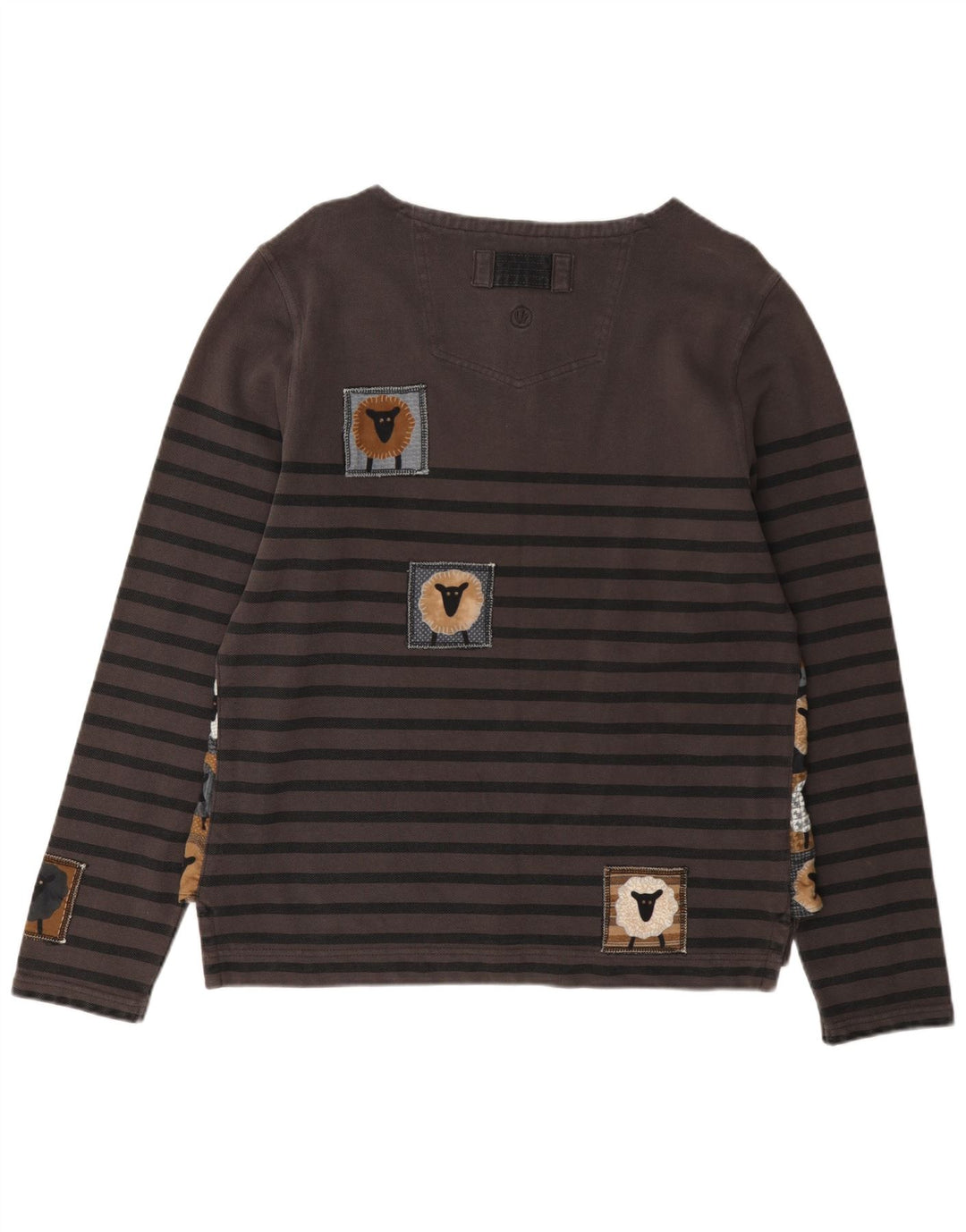 Fat Face Herre Sweatshirt Jumper Lille Grå Stribet