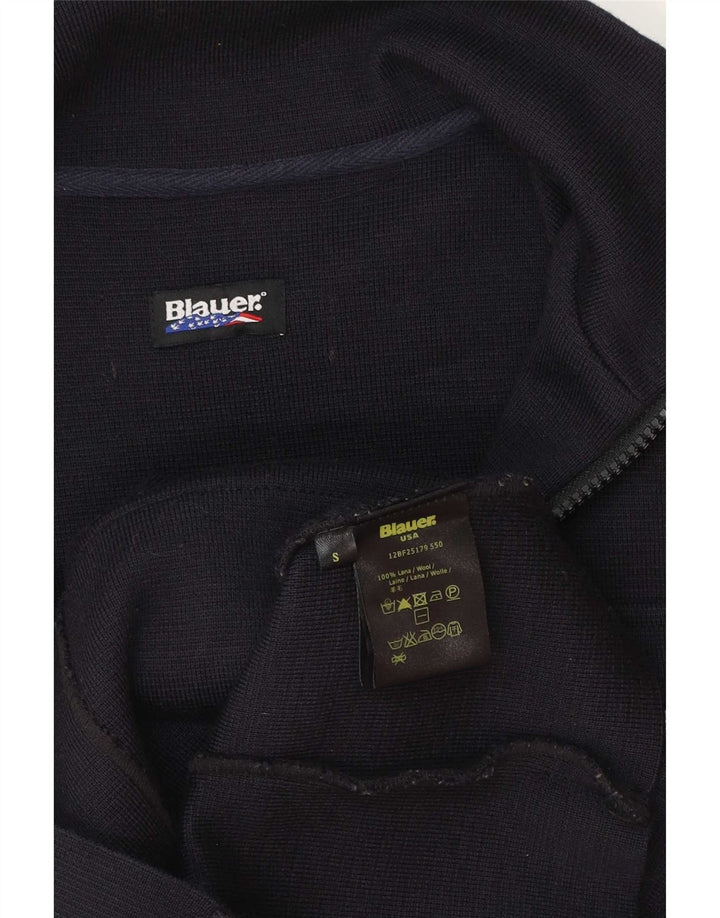 Blauer Dame Cardigan Sweater UK 10 Small Navy Blue Wool