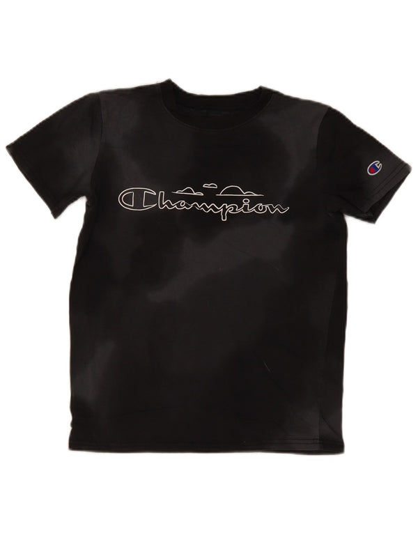 Champion Drenge grafisk T-shirt top 9-10 år Medium Black Tie Dye Bomuld