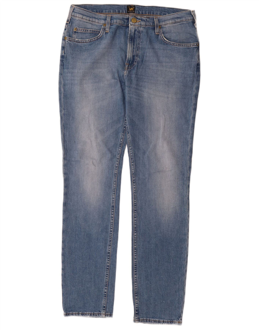 Lee Herre Rider Slim Jeans W34 L32 Blå Bomuld