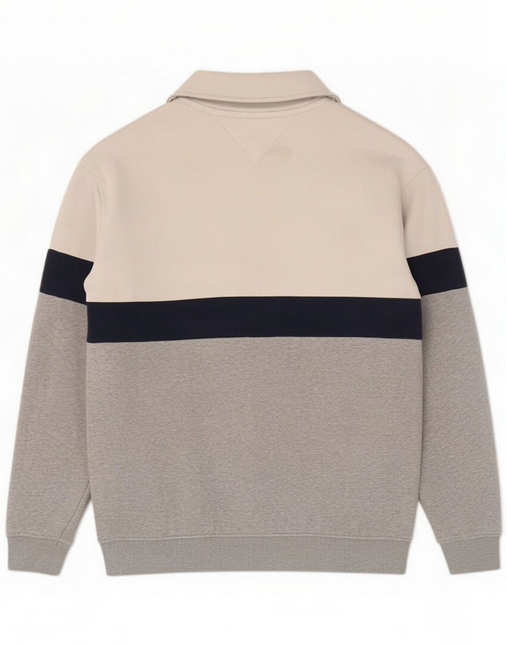 Tommy Hilfiger Sweatshirt med lynlås til mænd Medium Grå Farveblok