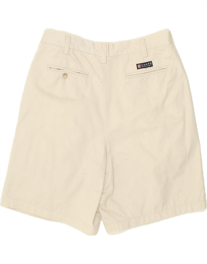 CHAPS Womens Pegged Chino Shorts W34 Large Beige Cotton | Vintage Chaps | Thrift | Second-Hand Chaps | Used Clothing | Messina Hembry 