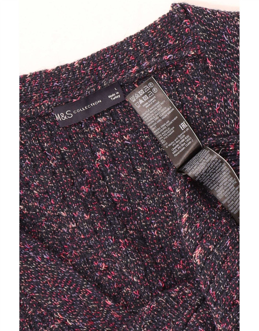 Marks & Spencer Dame cardigan Sweater UK 16 Large Purple Flecked