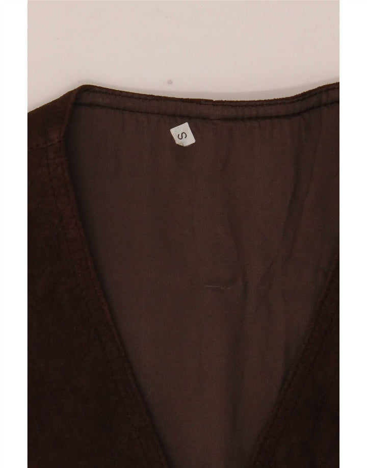 Vintage herre ruskind vest lille brun