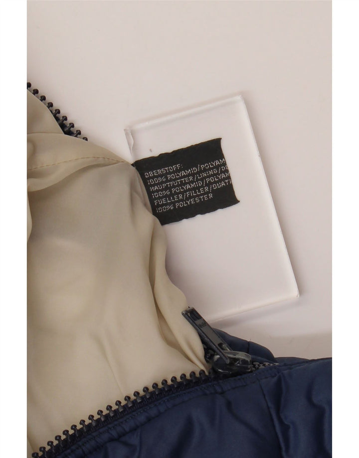 VINTAGE Herre Windbreaker Jacket UK 38 Medium Navy Blue Polyester